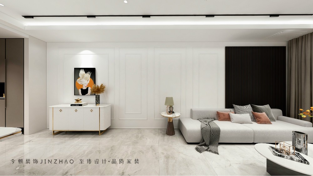 天山熙湖現(xiàn)代簡(jiǎn)約風(fēng)格客廳裝修效果圖