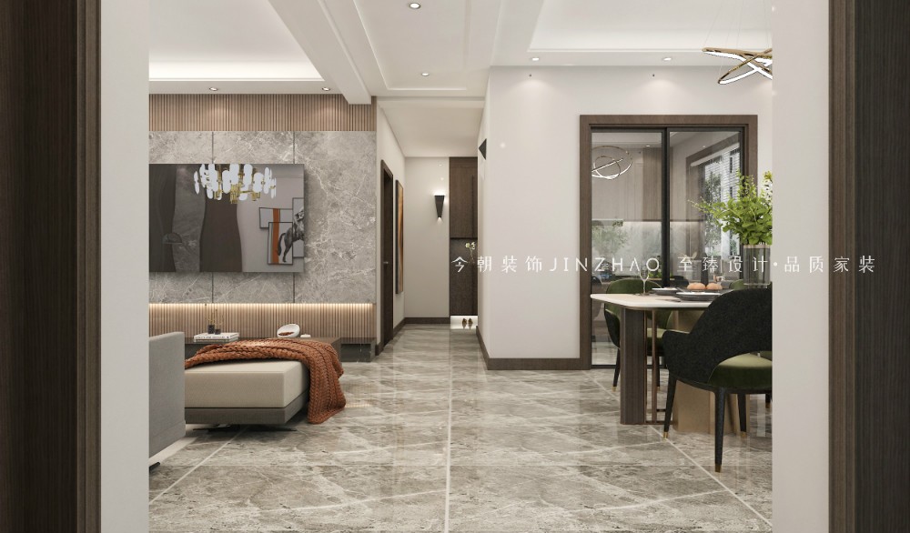 遠洋晟庭現(xiàn)代簡約風(fēng)格客廳裝修效果圖