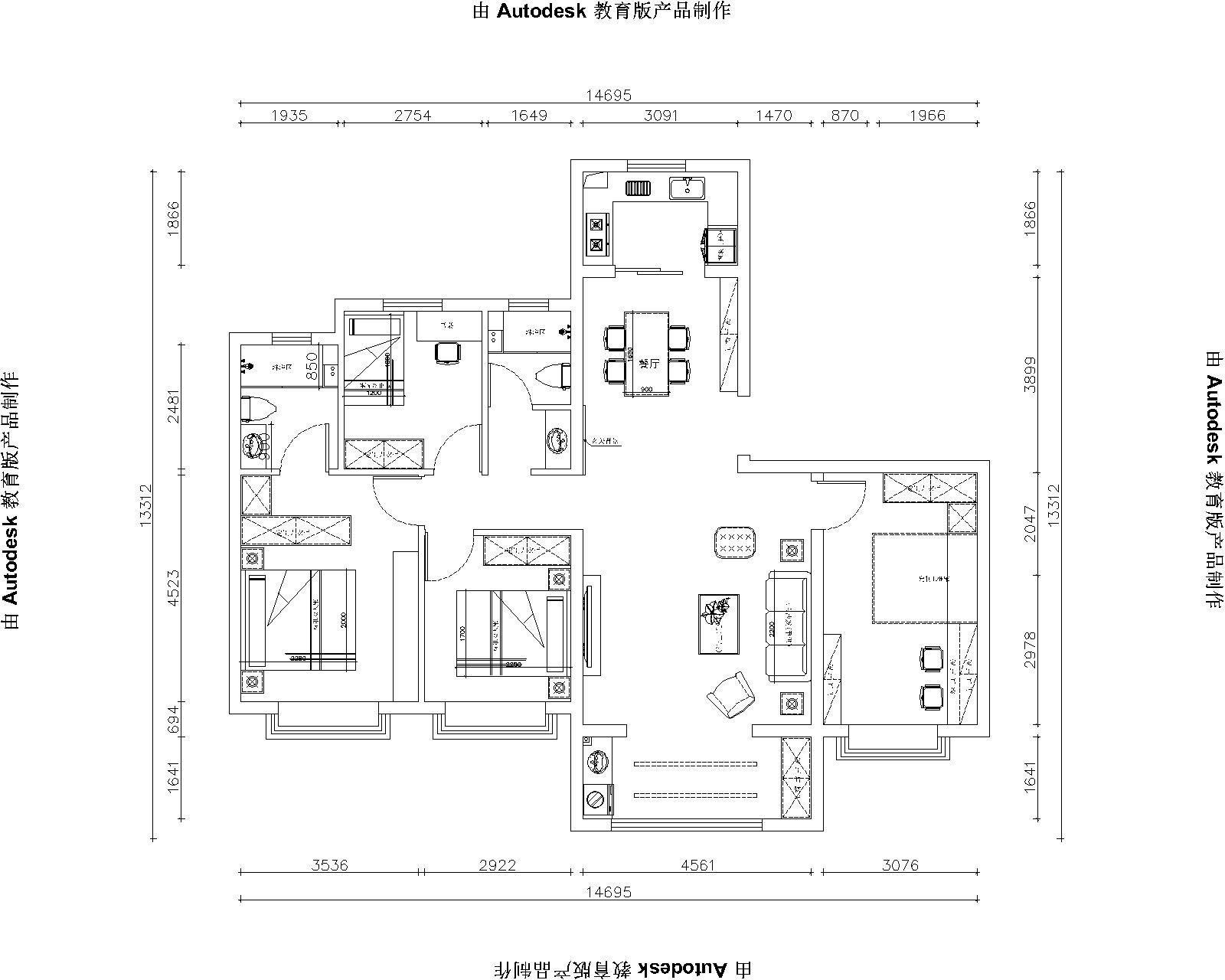 遠(yuǎn)洋晟庭新中式風(fēng)格戶(hù)型圖裝修效果圖